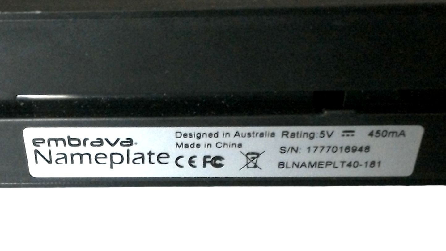 Embrava Blynclight Nameplate Computer USB Job Office Desk Identification Digital