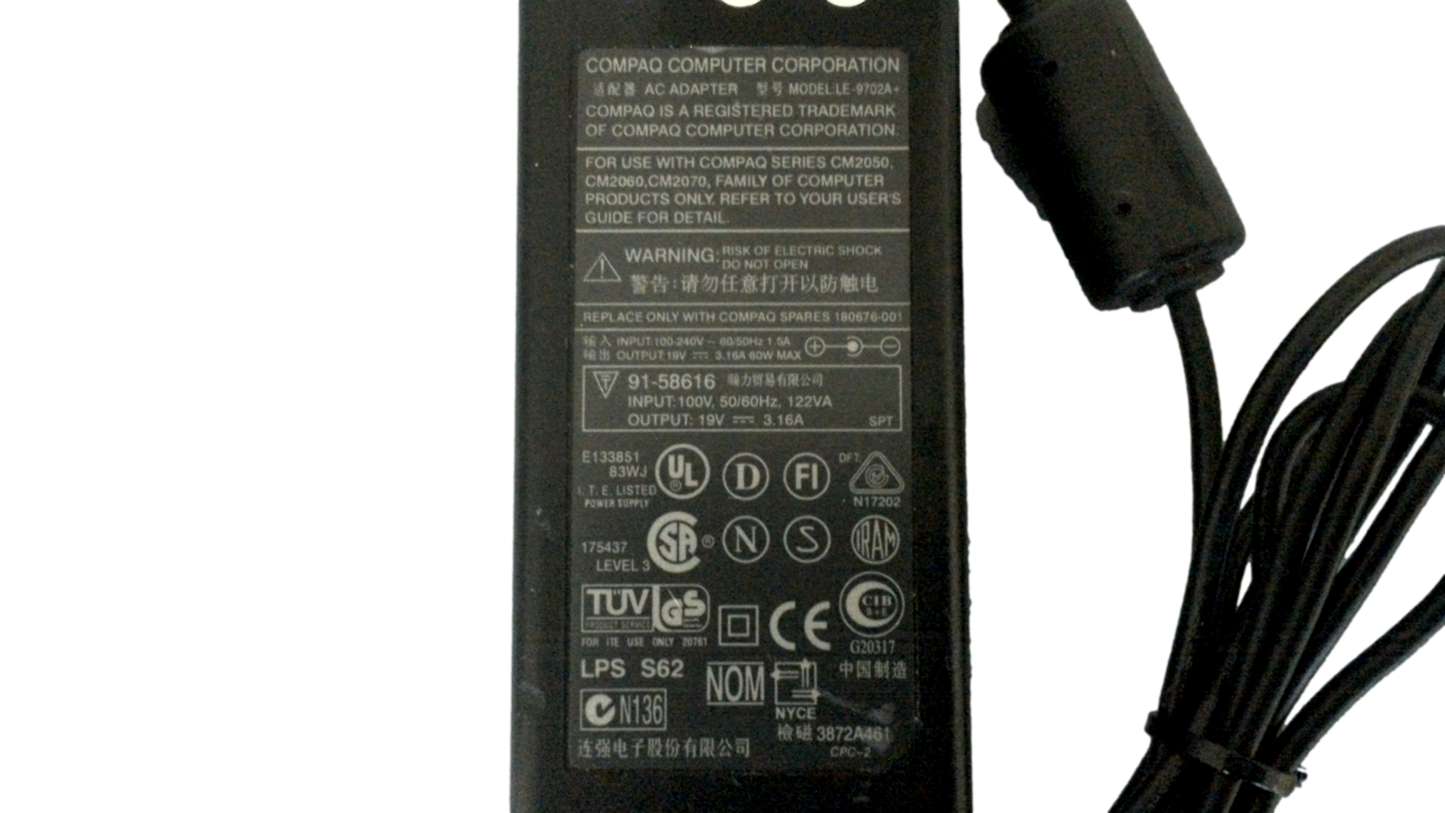 COMPAQ AC ADAPTER MODEL LE-9702A