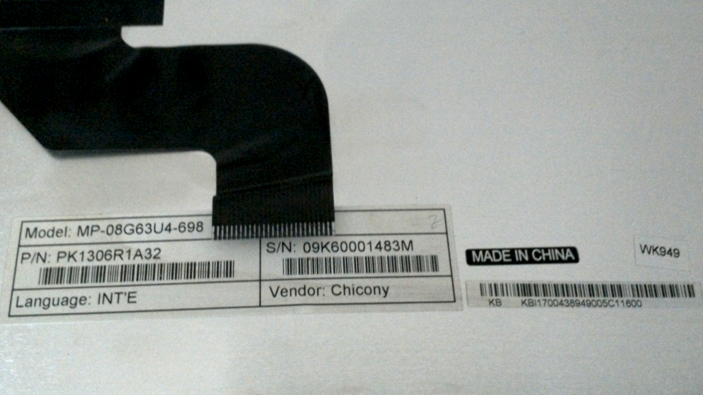 Emachines E627 Laptop Computer Keyboard MP-08G63U4-698 PK1306R1A32 (Imperfection on space bar)