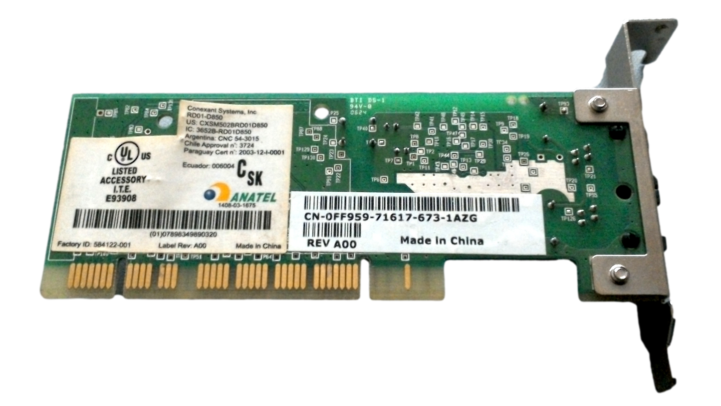 Dell Conexant RD01-D850 56K PCI Data Fax Modem Card FF959 0FF959