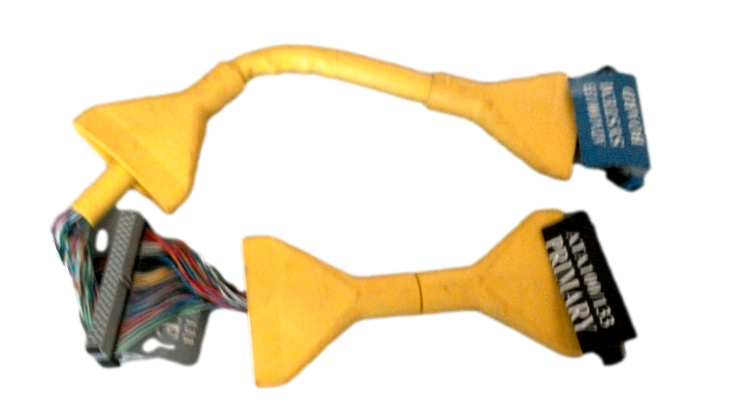 18" Yellow IDE ATA 100/133 Round Dual Device Hard Drive CD-ROM Cable