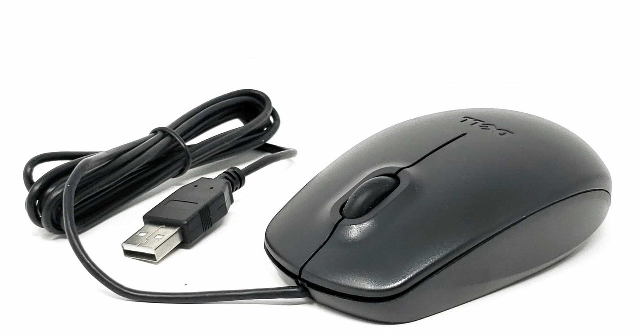 New Dell DV0RH MS116t Black USB Optical Scroll Wheel Mouse