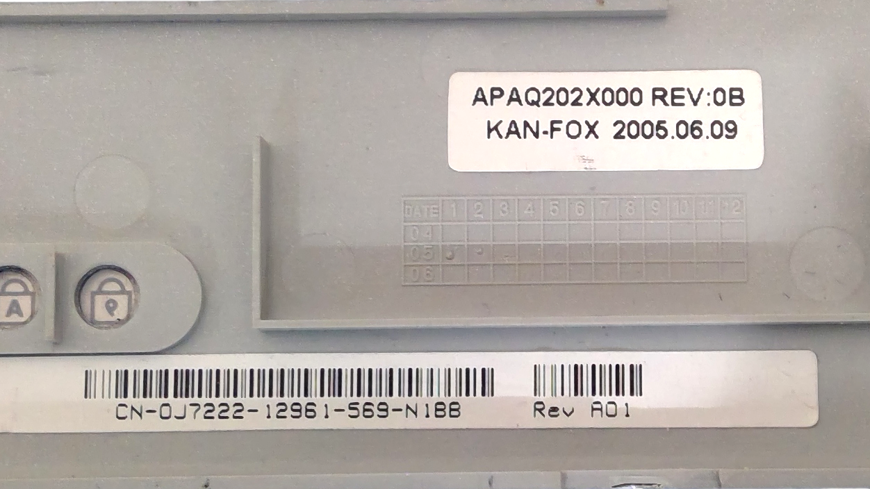 Dell Inspiron 9300 Cover for Power Button P/N J7222 0J7220 APAQ202X000