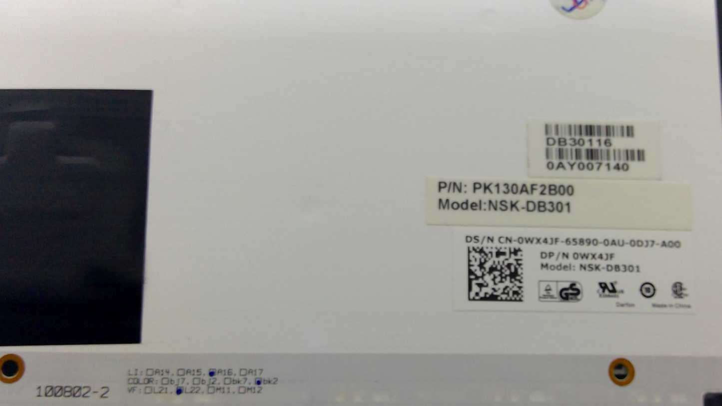 Dell 0WX4JF NSK-DB301 PK130AF2B00 US Black Backlit Laptop keyboard