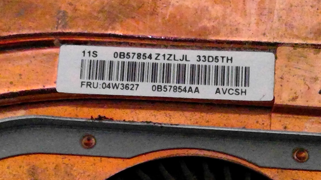 Lenovo ThinkPad W530 Independent CPU Cooling heatsink Fan 04W3626 04W3627