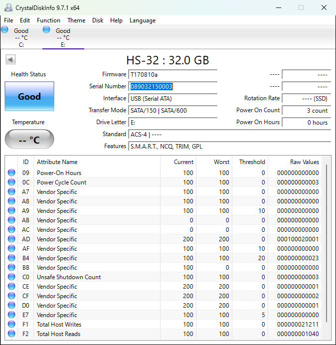 KingSpec HS-32 32GB SSD Hard Drive