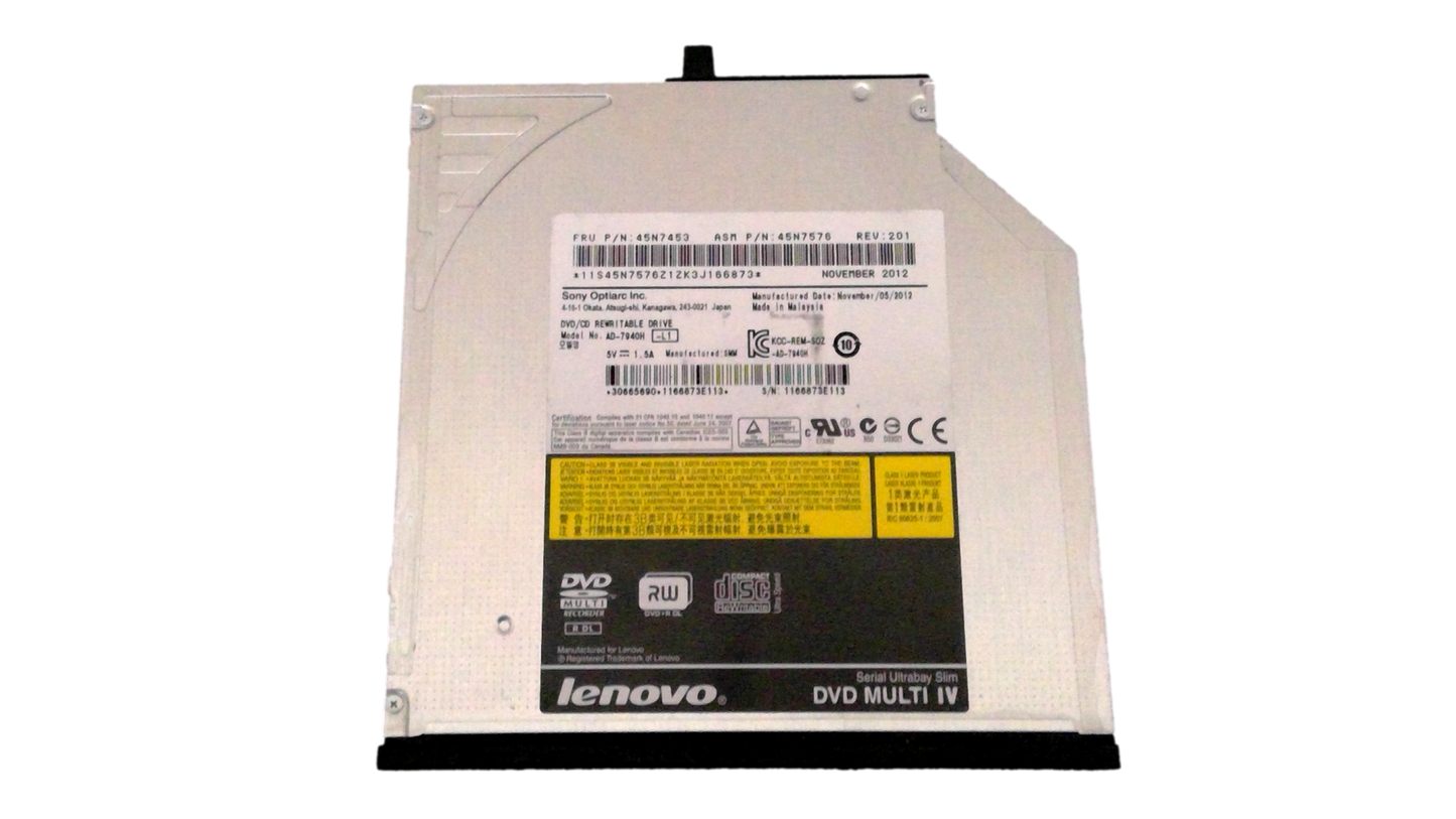 Lenovo AD-7940H -L1 DVD CD Rewritable Drive 45N7453 45N7576 - Black Bezel