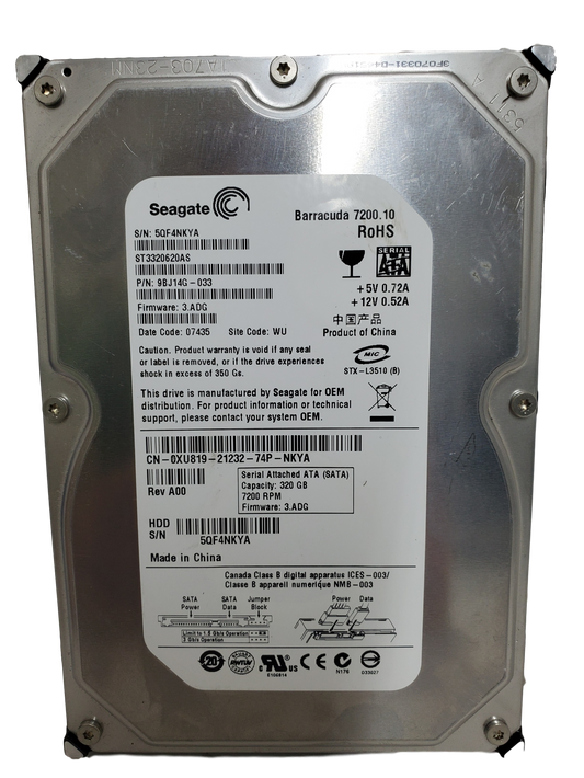Seagate Barracuda ST3320620AS 320GB 3.5" SATA II Hard Drive