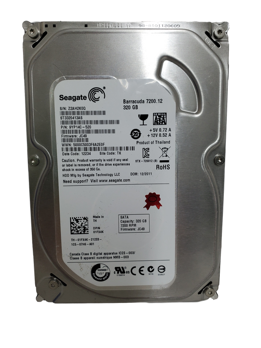 Seagate Barracuda ST3320413AS 320GB 3.5" SATA III Hard Drive