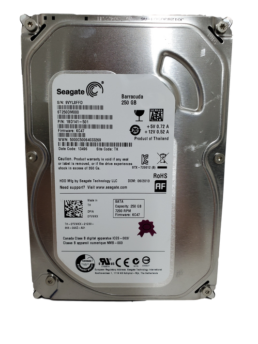 Seagate Barracuda ST250DM000 250GB SATA III 3.5 in Desktop Hard Drive