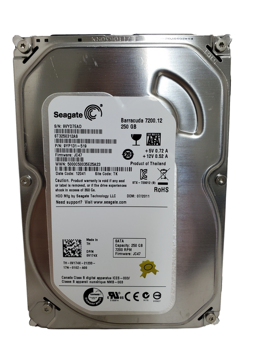 Seagate Barracuda 7200 RPM 250GB HD SATA 0V174X