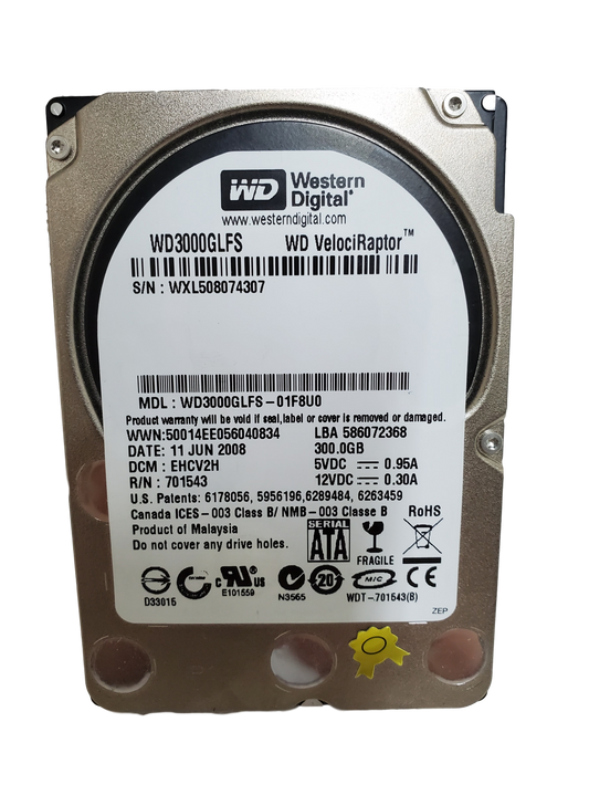 Western Digital VelociRaptor WD3000GLFS 300GB Hard Drive