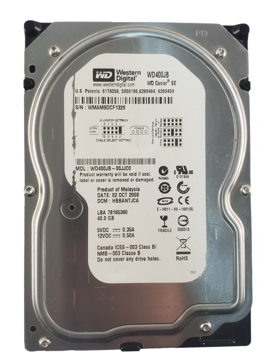 Western Digital WD400JB 40GB Hard Drive