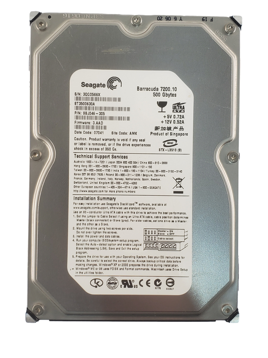 Seagate 500GB ST3500630A IDE Hard Drive