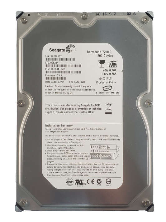 Seagate 300GB ST3300622A IDE Hard Drive