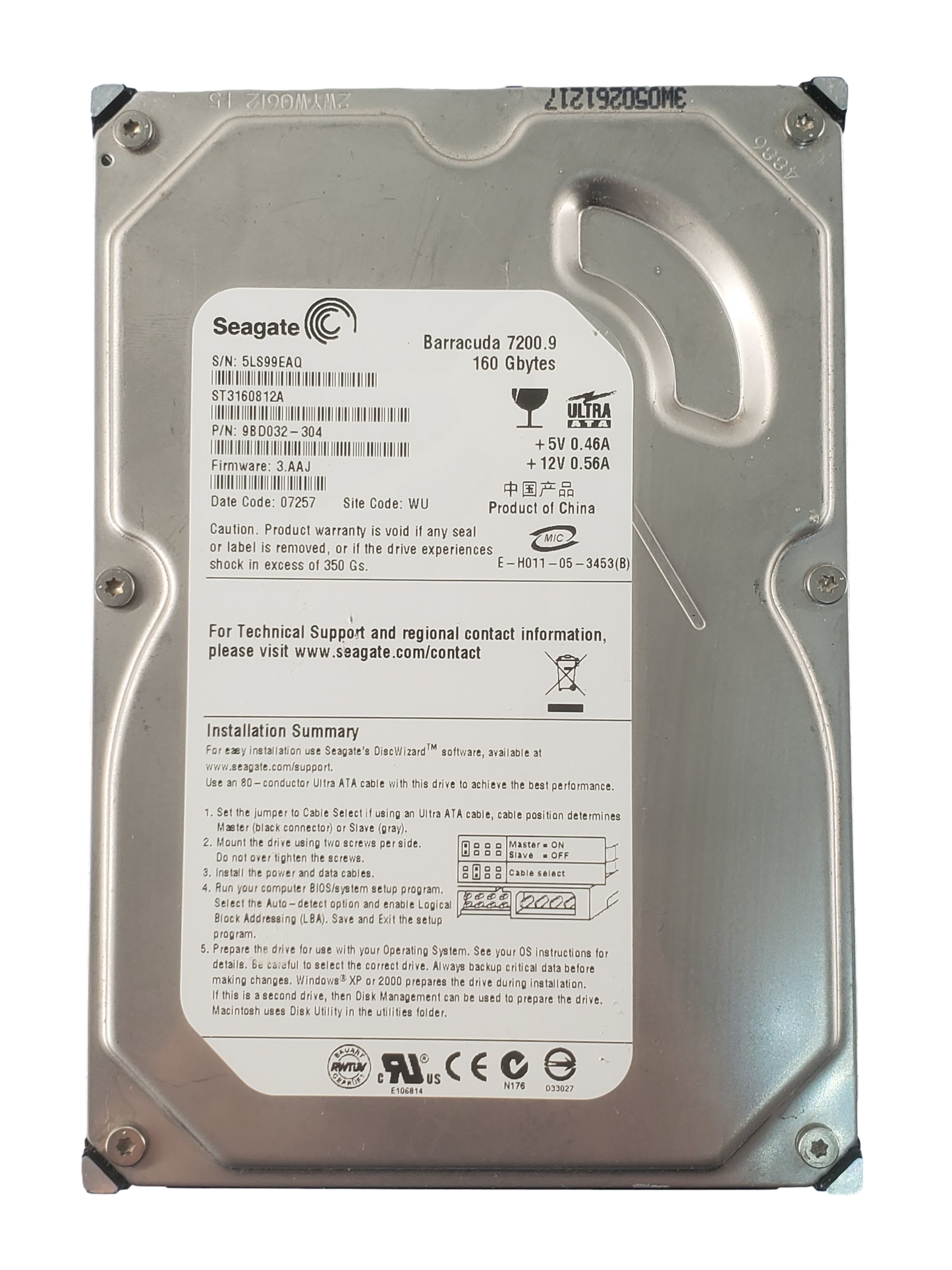 Seagate ST3160812A 160GB IDE Hard Drive