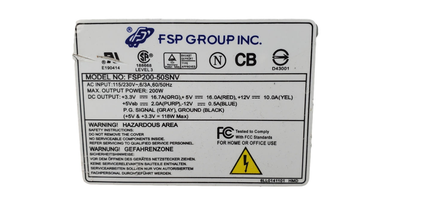 Sparkle FSP200-50SNV 200W Power Supply