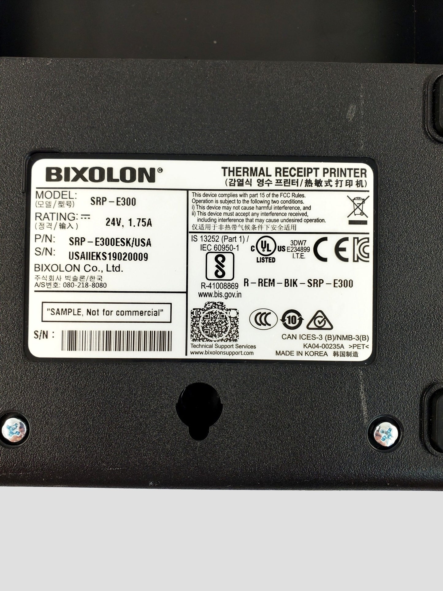 Bixolon SRP-E300 Thermal POS Receipt Printer - Printer Only