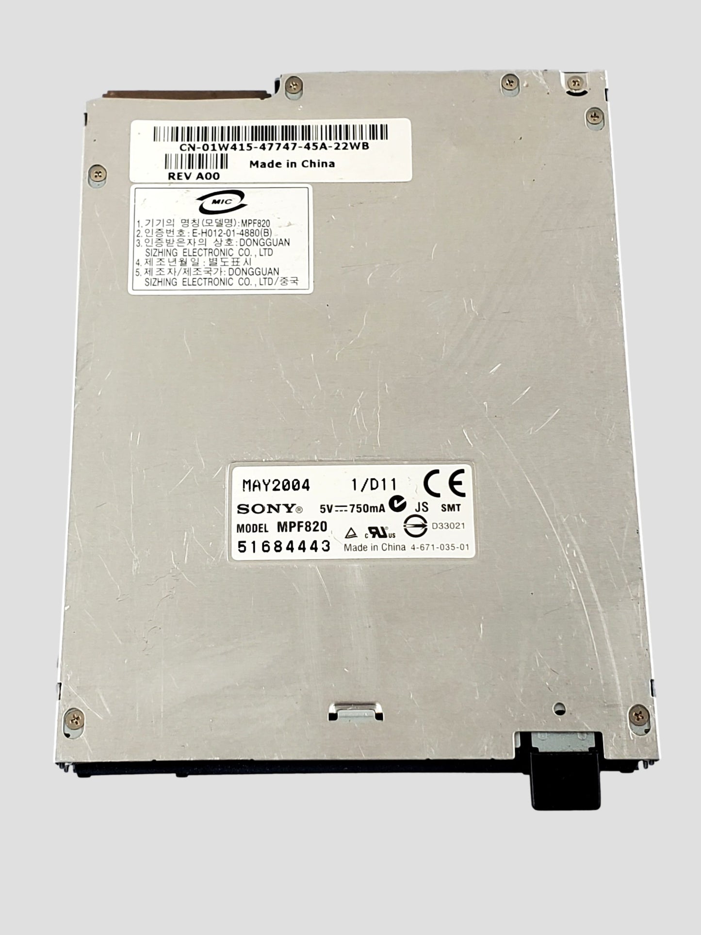 3.5" Floppy Diskette Drive Sony MPF820