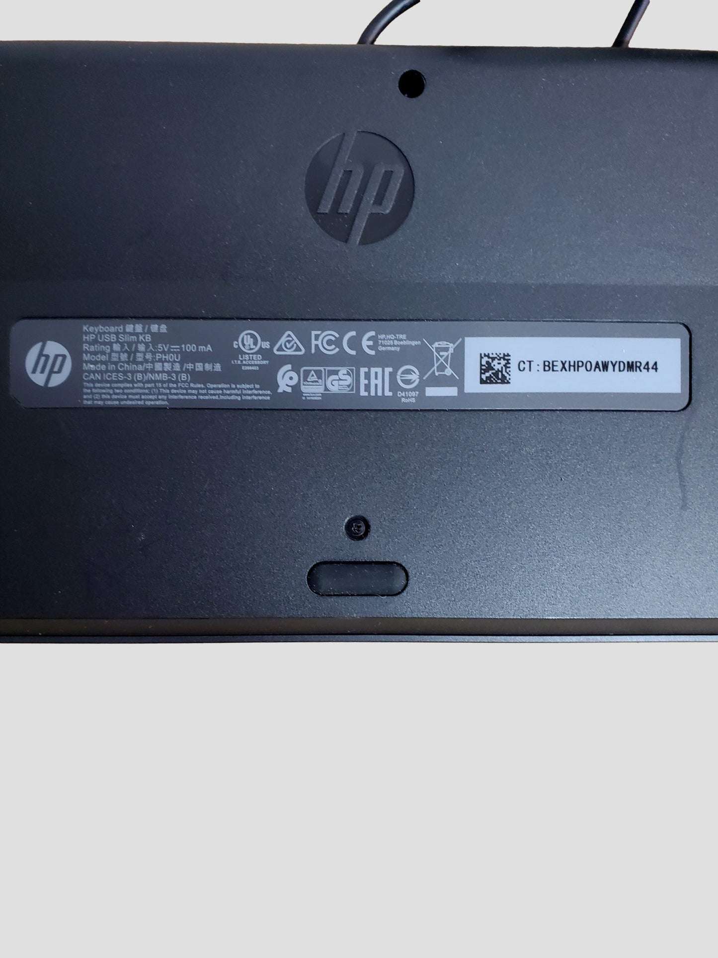 NEW HP USB Slim Keyboard 803181-001 Black PH0U KBAR211