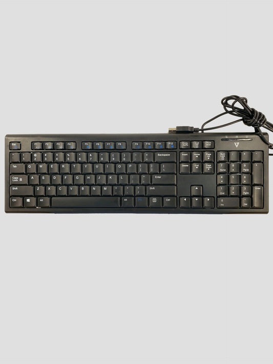 V7 Wired Keyboard KU100US USB QWERTY Full Size English