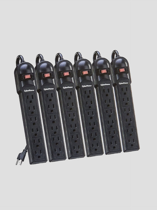 Lot of 6 Cyberpower CSB604 15A 6-Outlet Essential Surge Protector