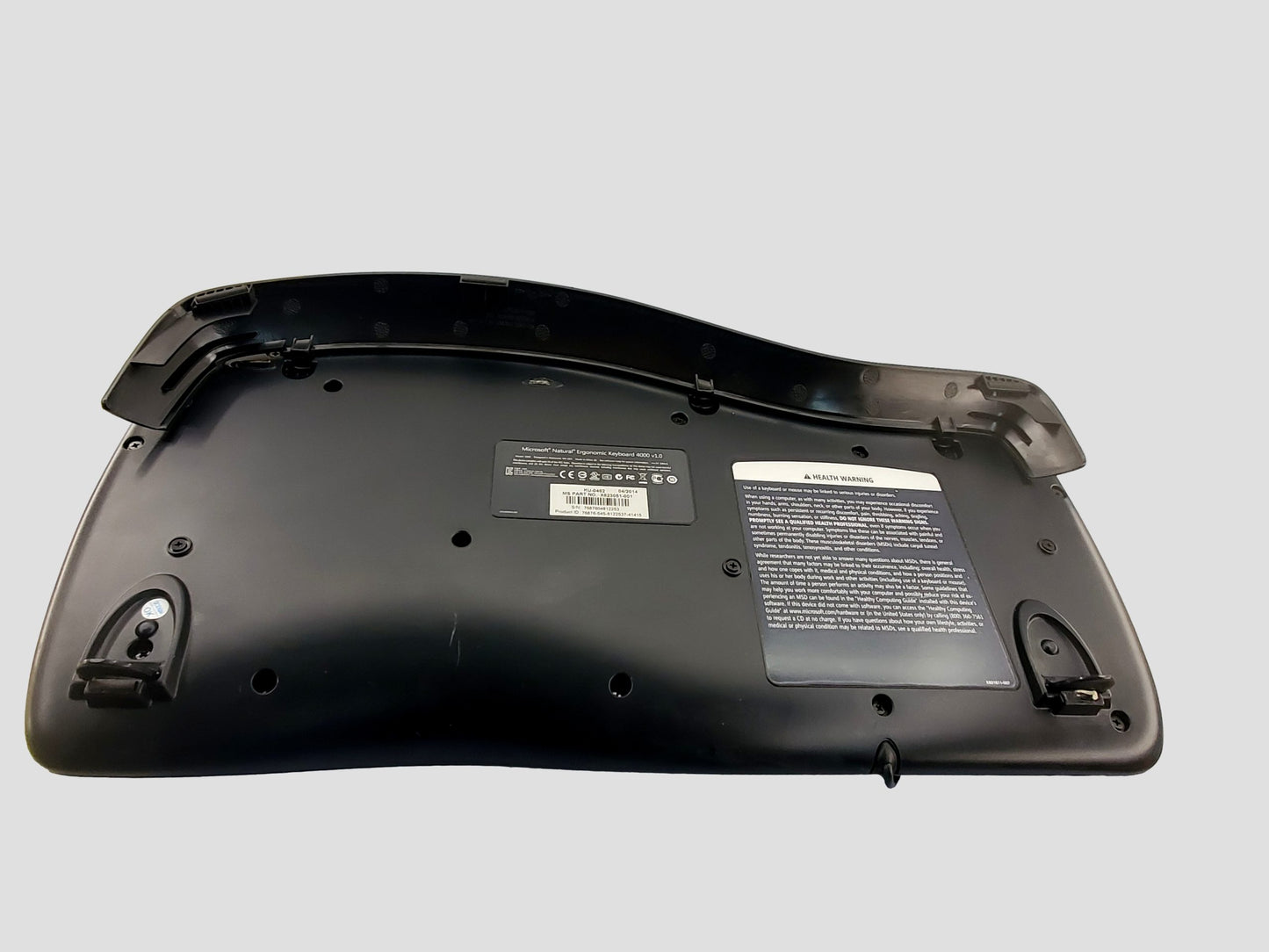 Microsoft Natural Ergonomic Keyboard 4000 v1.0 KU-0462 USB Wired with custom stand