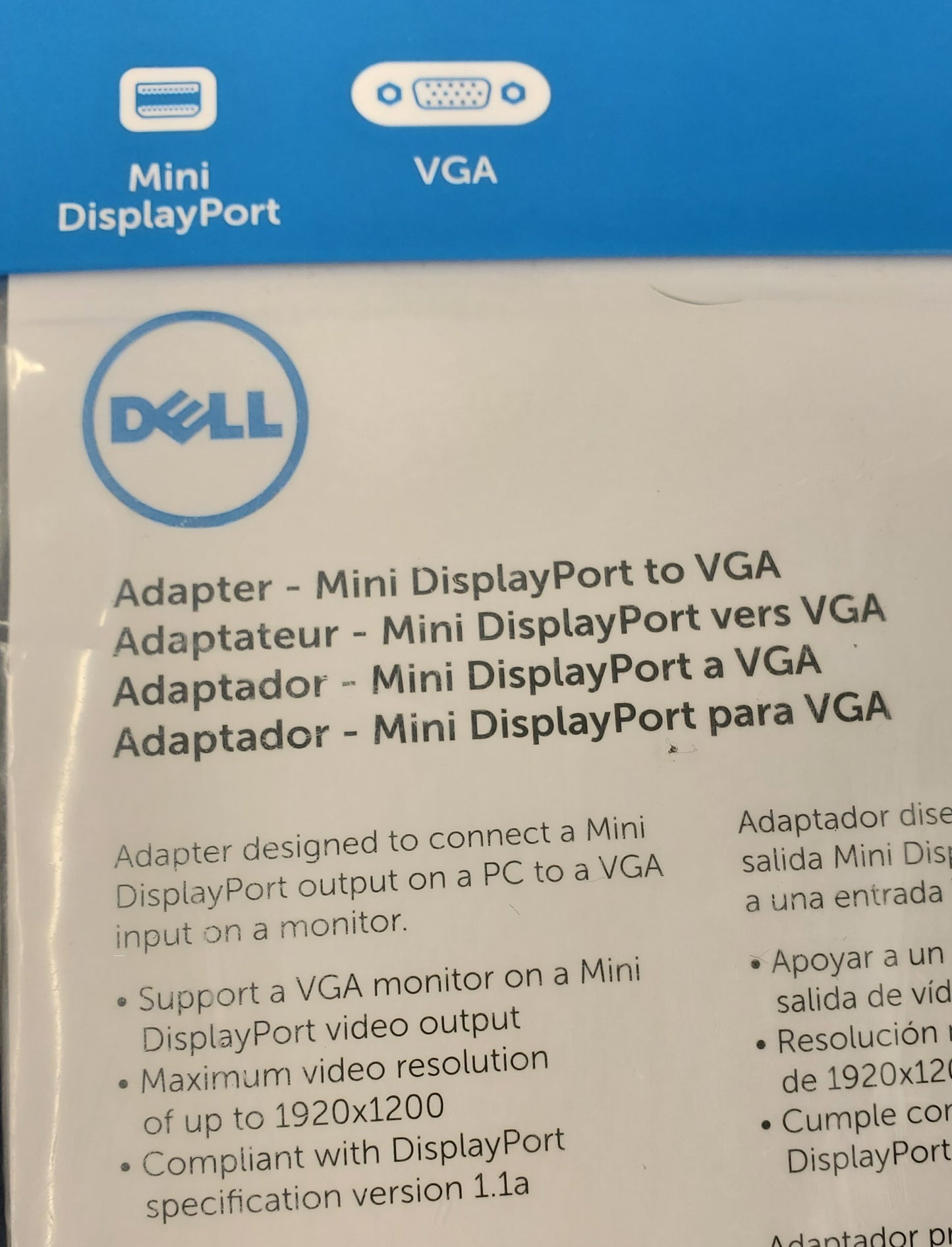 NEW Dell Mini Display Port to VGA Adapter Cable 0PNKVT DAYBNBC084