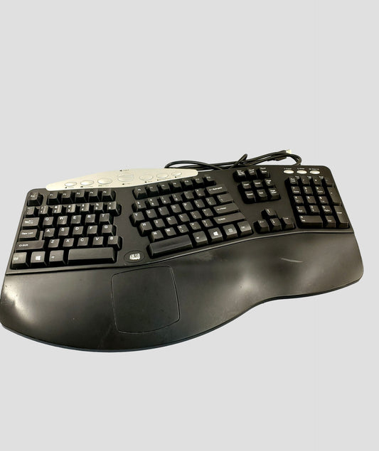 Adesso PCK-208B Tru-Form Media Contoured Ergonomic Keyboard - US