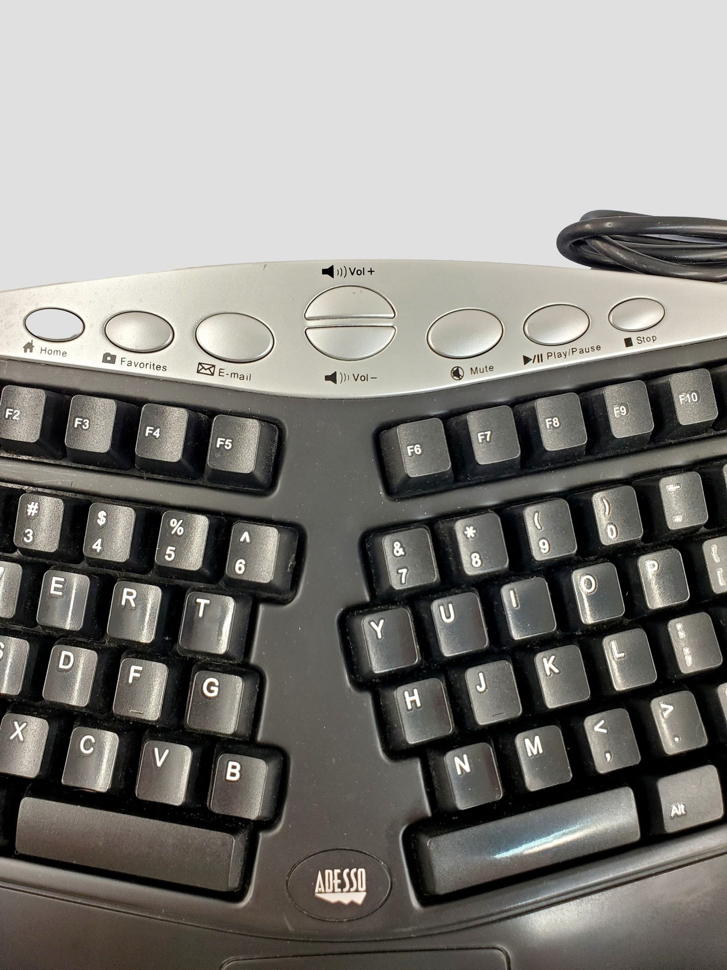 Adesso PCK-208B Tru-Form Media Contoured Ergonomic Keyboard - US