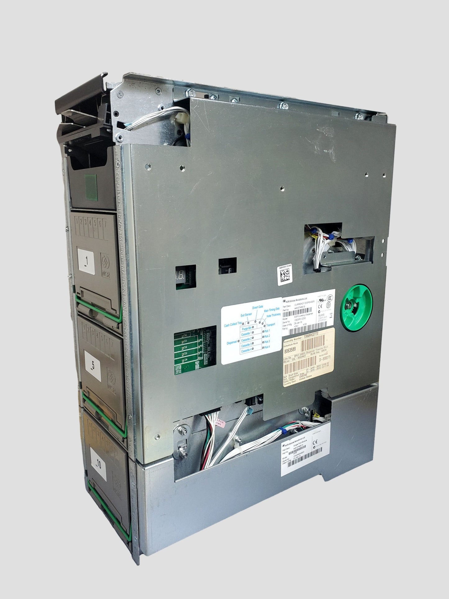 ESP Currency Dispenser 445-0749513 for NCR 7350 SelfServ Checkout w Cash Container 1, 5, 10 Gen4