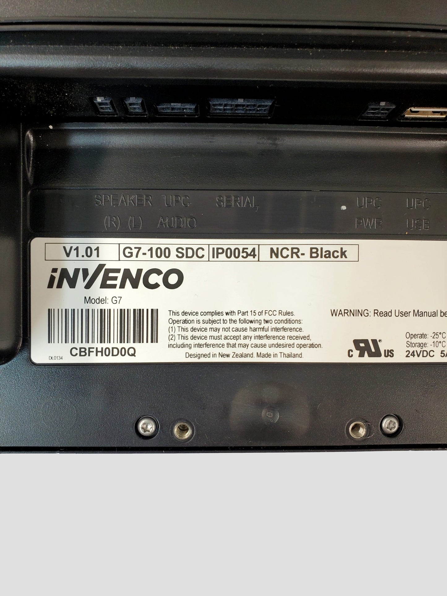 NCR Invenco G7-100 SDC IP0054 Outdoor Payment Terminal Replacement Display Black