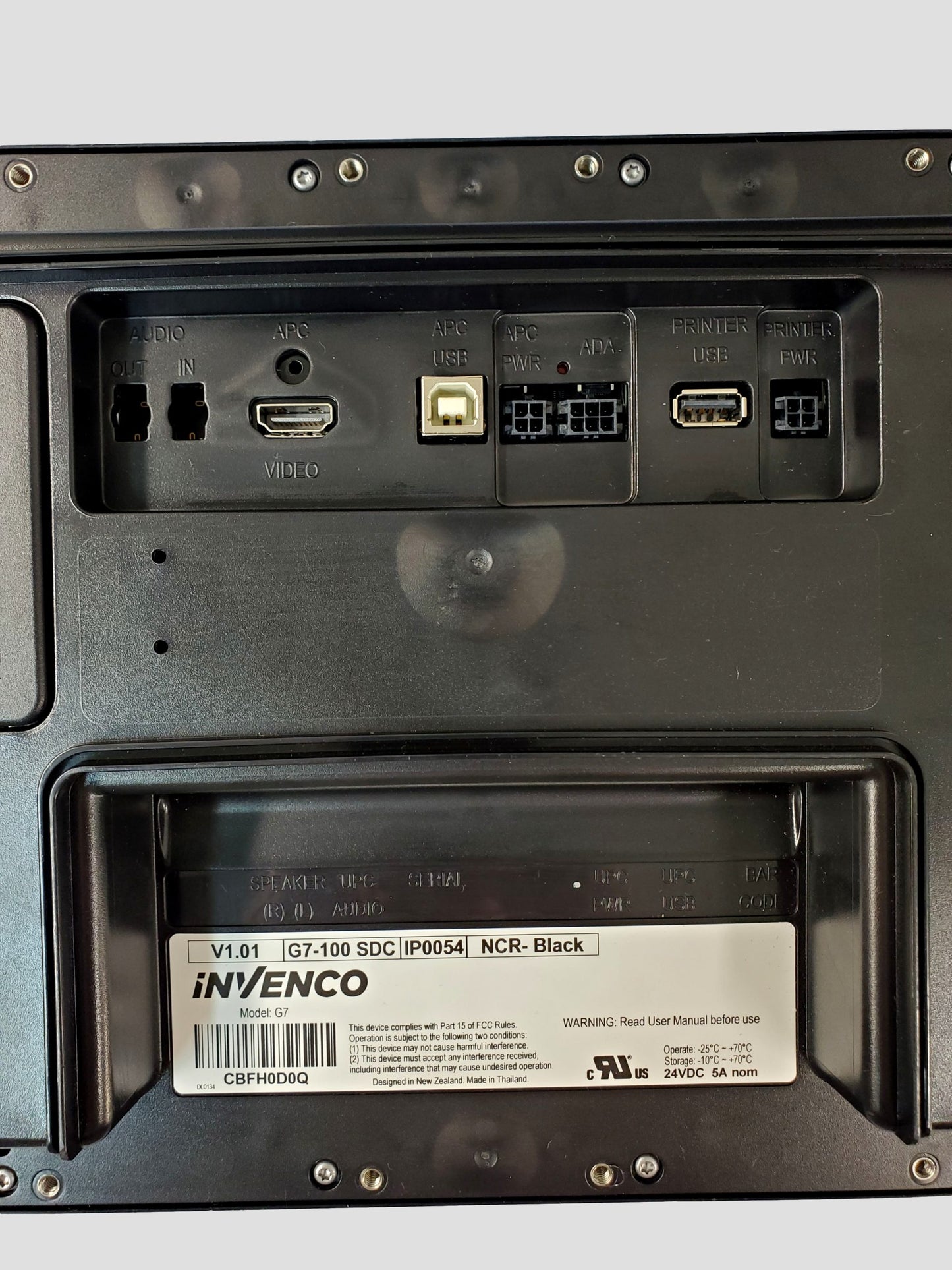 NCR Invenco G7-100 SDC IP0054 Outdoor Payment Terminal Replacement Display Black