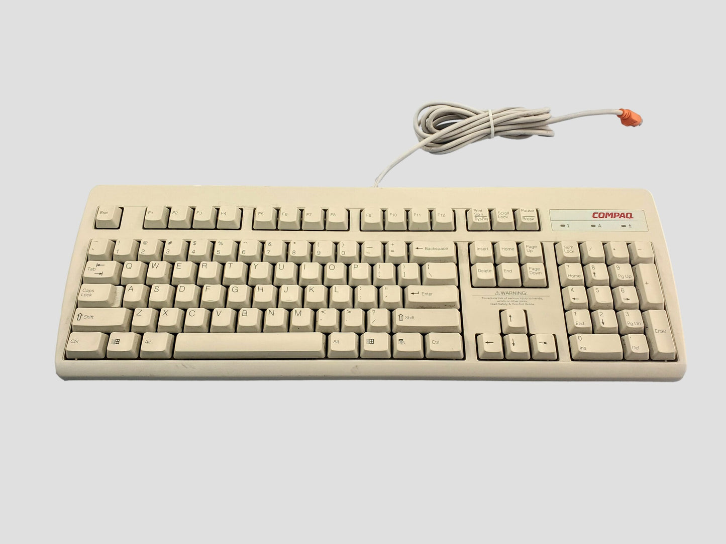 Vintage Compaq keyboard RT235BTW 123754-001A PS/2 Off White*