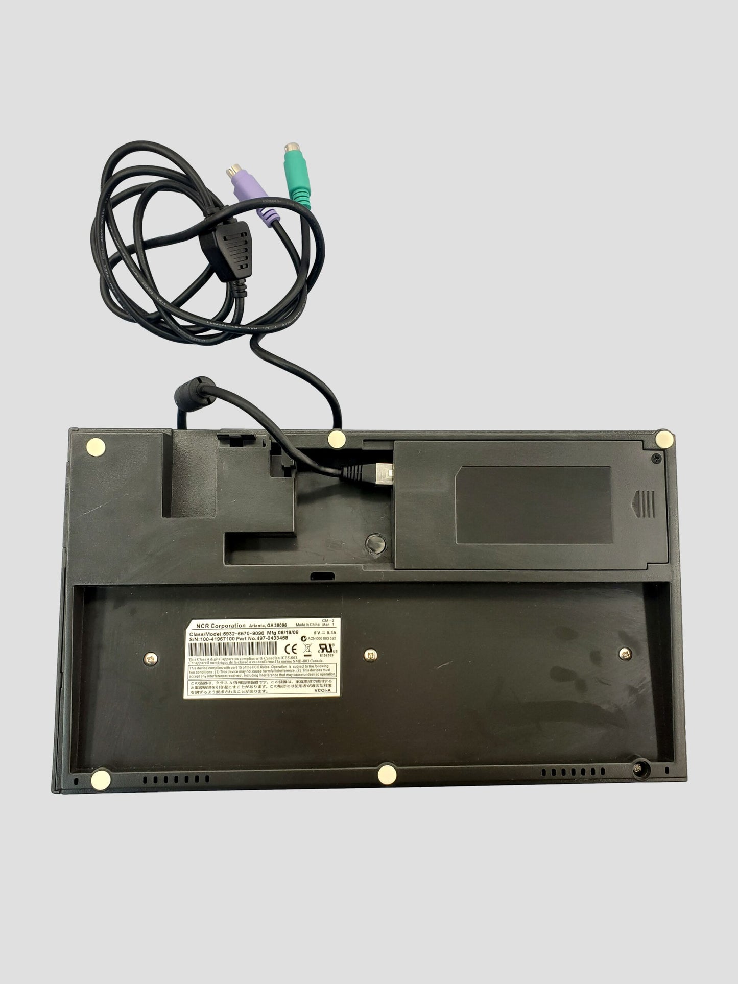 NCR Big Ticket POS Retail Keyboard 5932-6570-9090 Black