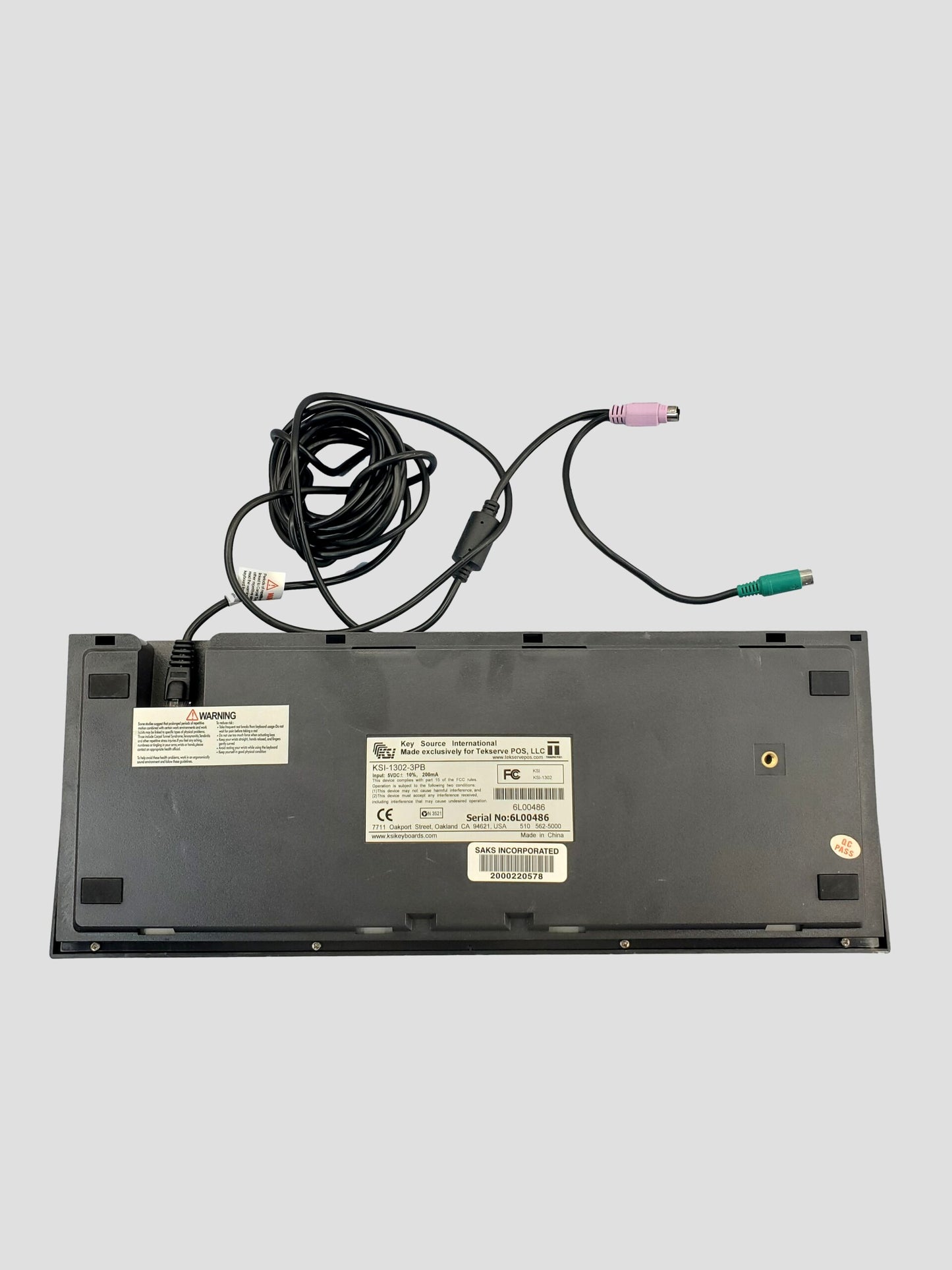 Key Source International POS Keyboard KSI-1302-3PB