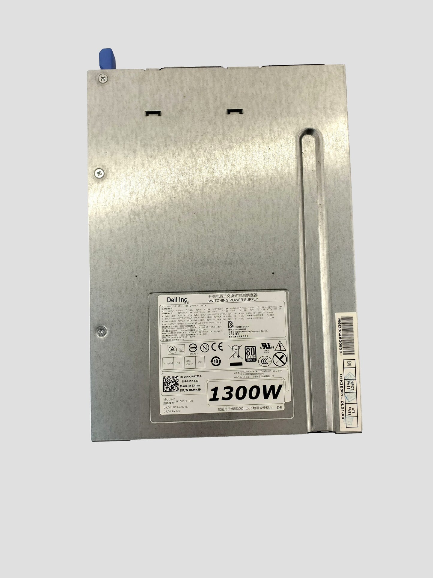 Dell Precision T7600 T7610 1300W 80+ Gold Power Supply 6MKJ9 H1300EF-00