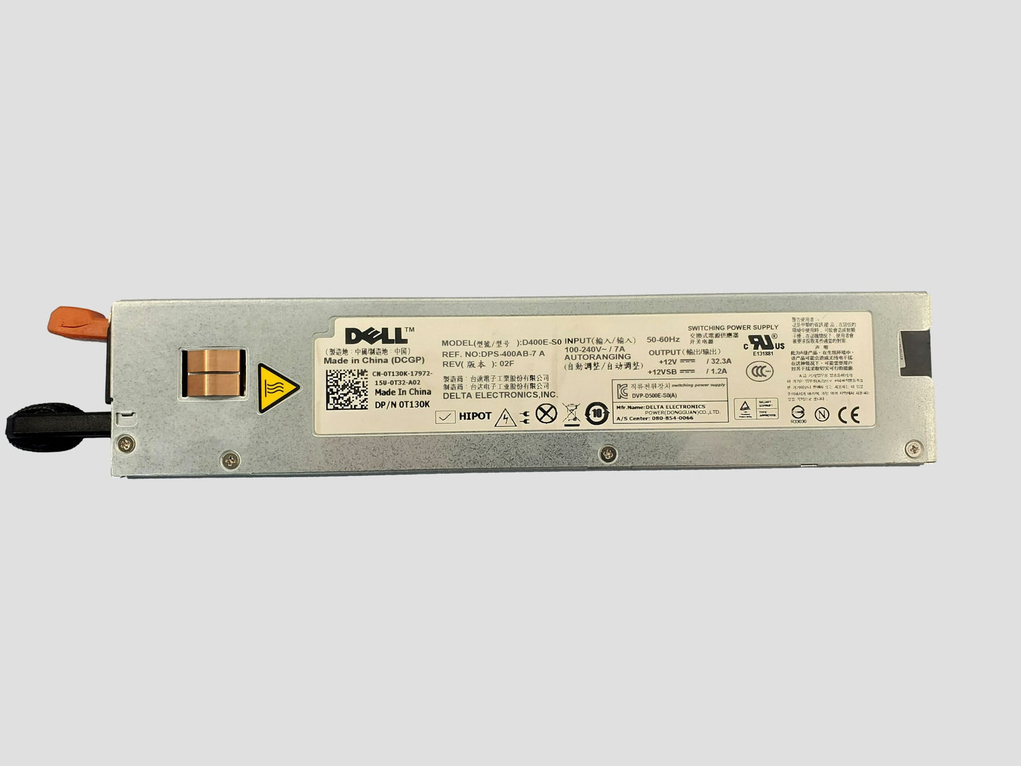 Dell PowerEdge D400E-S0 400W Server Power Supply T130K