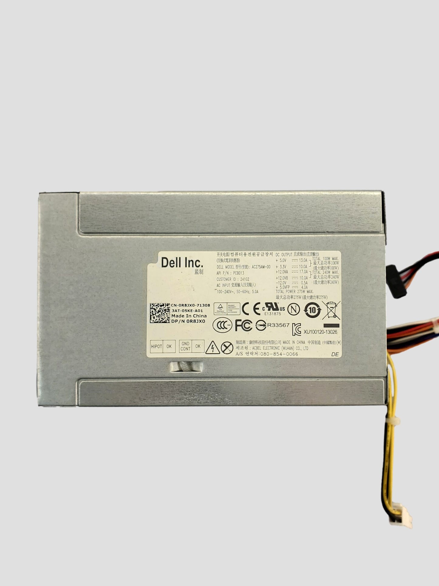 Dell AC275AM-00 Power Supply Unit R8JX0 240W