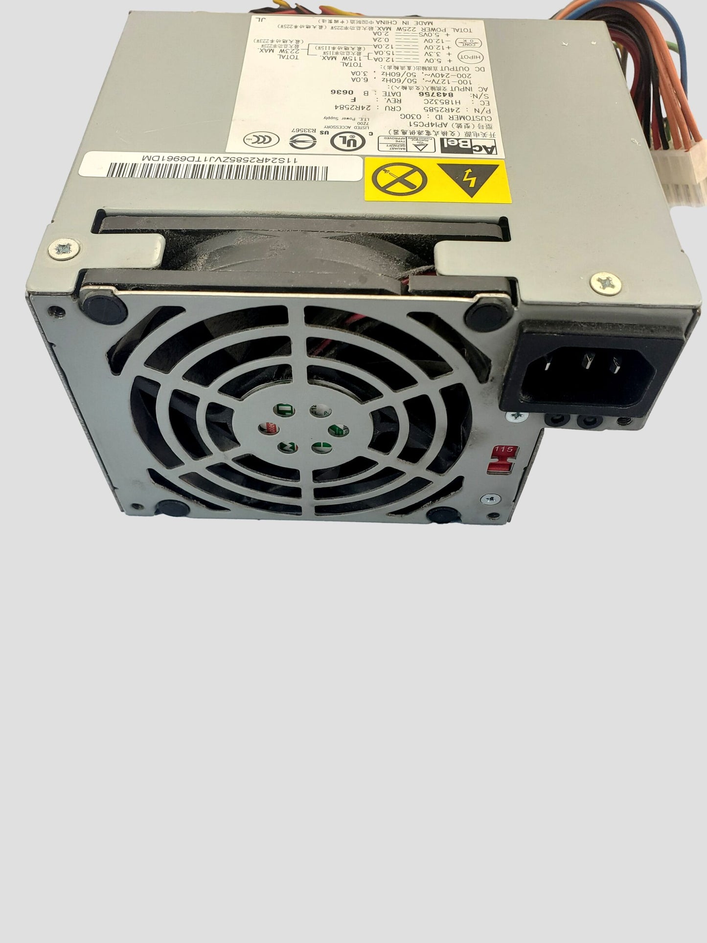 AcBel API4PC51 IBM Lenovo ThinkCentre M55 225W Power Supply 24R2585
