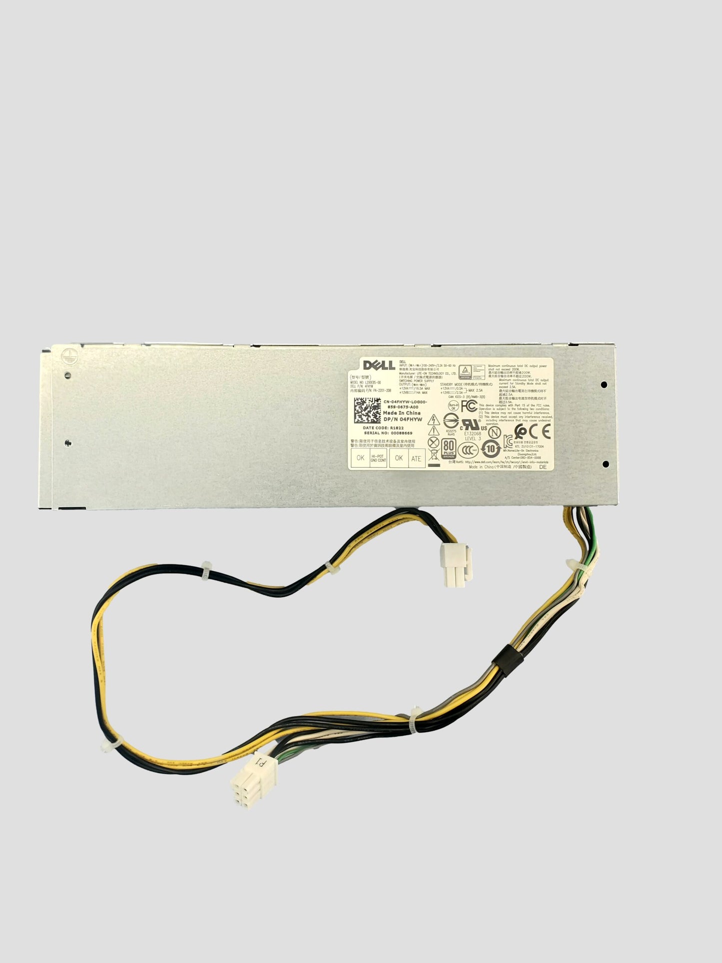 Dell OptiPlex 3060 Desktop Power Supply L200EBS-00 4FHYW 200W