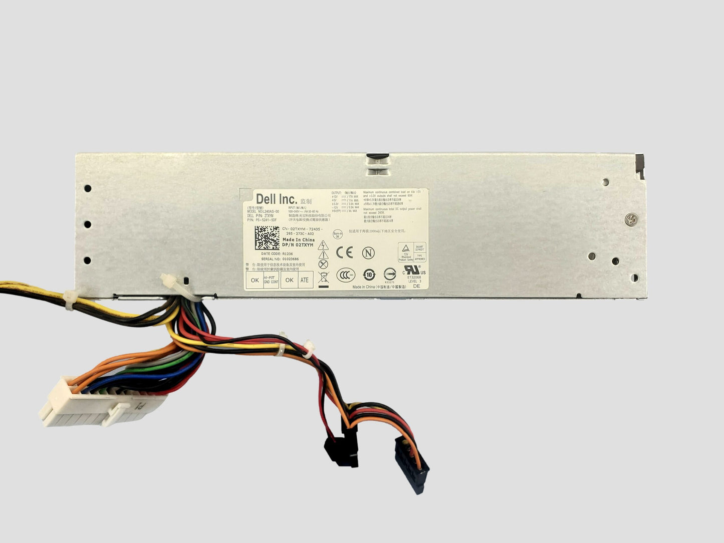 Dell Optiplex 390 790 990 3010 7010 9010 Power Supply L240AS-00 02TXYM 240W
