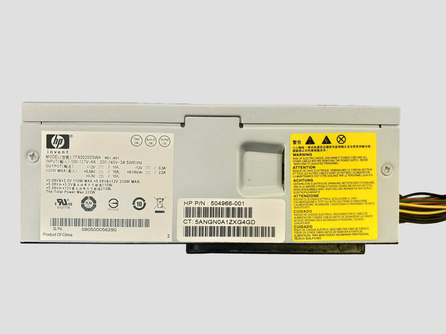 HP Power Supply 504966-001 TFX0220D5WA 220W