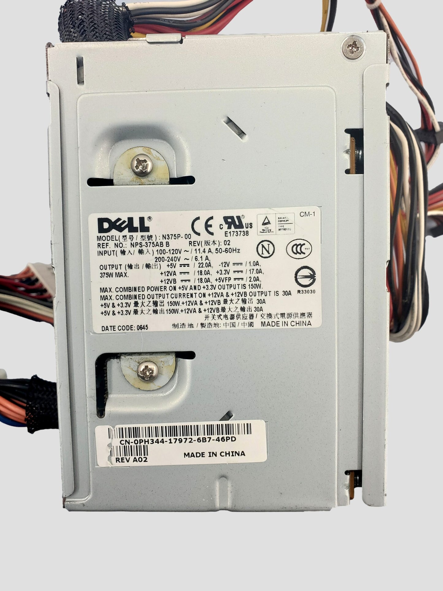 Dell Precision T3400 N375P-00 PH344 Power Supply 375W