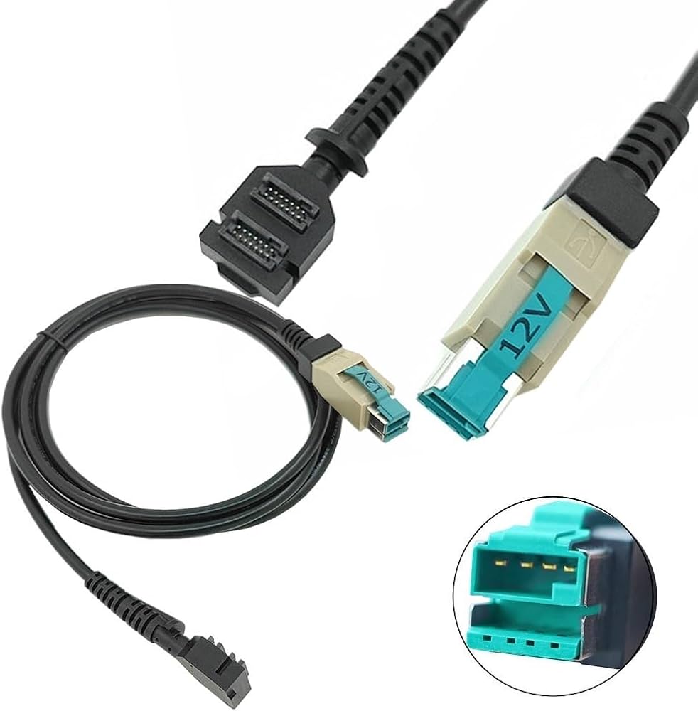New Verifone Vx805 Vx820 12V 2M PoweredUSB Cable CBL-282-033-01-A