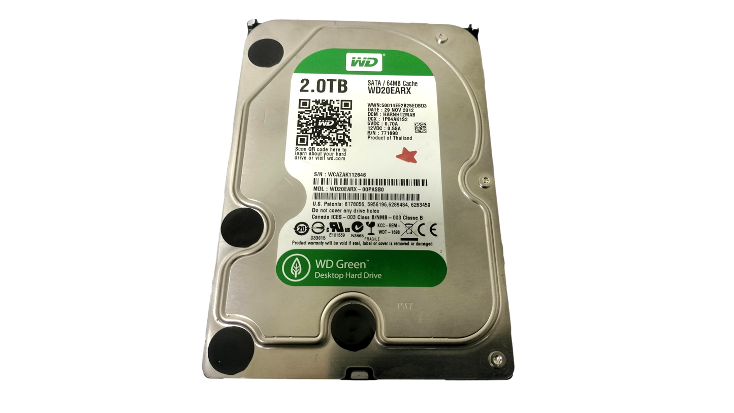 Western Digital WD Caviar Green WD20EARX 2TB 3.5" SATA III Hard Drive