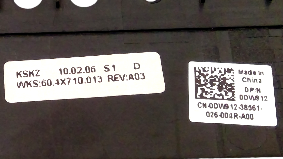 DELL Latitude E5400 Laptop Media Hinge Cover Power Button DW912