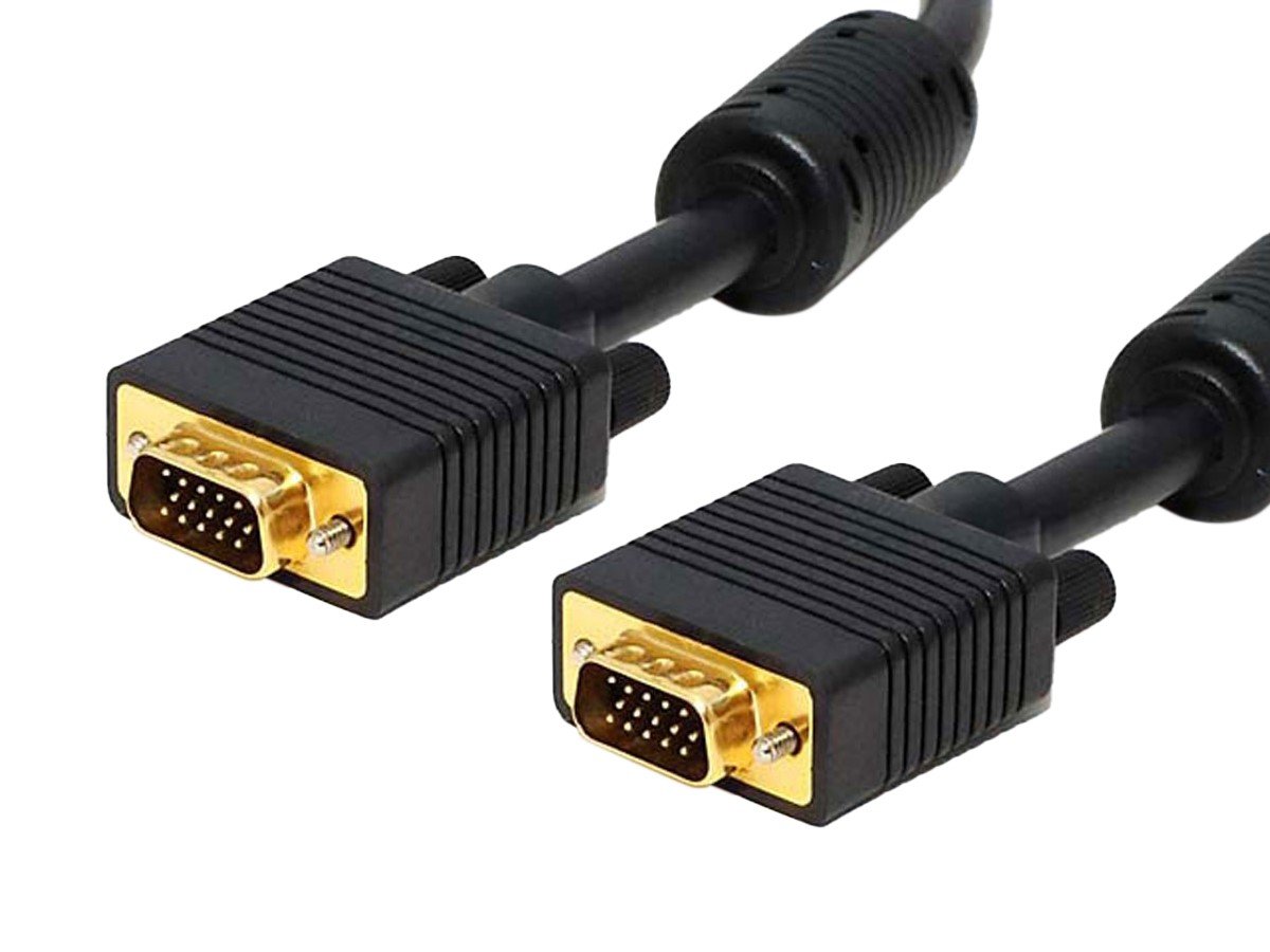 Monoprice 3622 15ft Super VGA M/M CL2 Rated (For In-Wall Installation) Cable with Ferrites (Gold Plated)