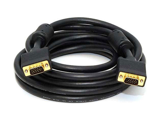 Monoprice 3622 15ft Super VGA M/M CL2 Rated (For In-Wall Installation) Cable with Ferrites (Gold Plated)