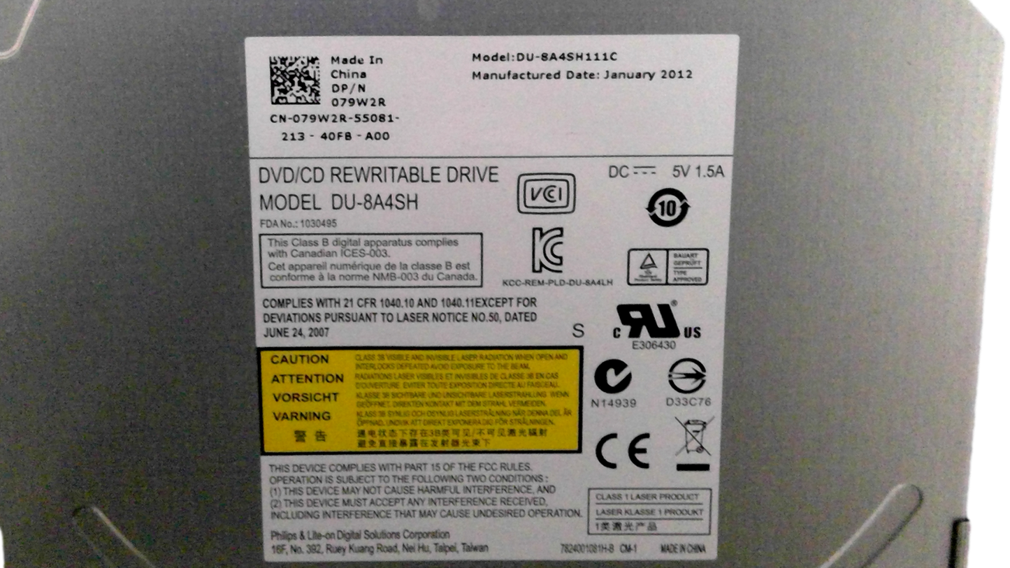 Dell XPS 14Z DVD/CD-RW Burner Drive DU-8A4SH 79W2R